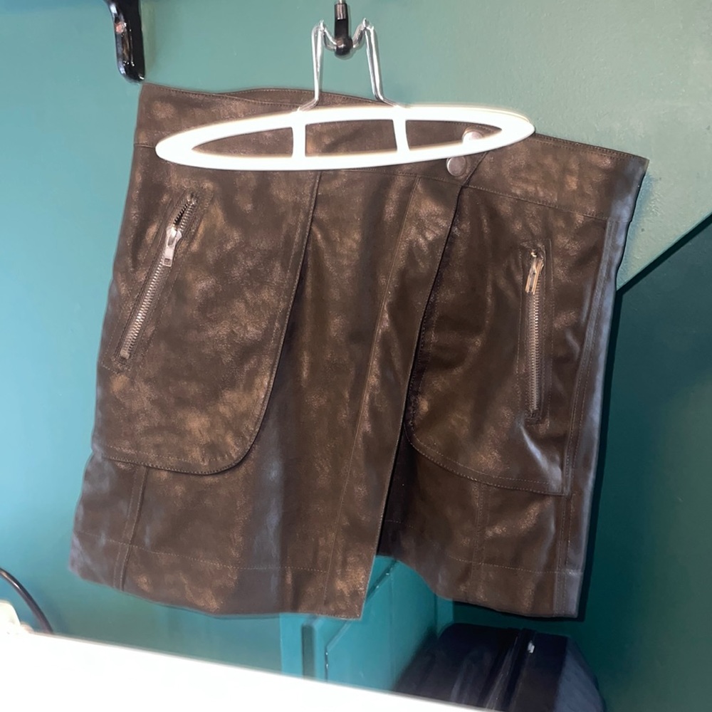 21 Saints faux leather mini skirt